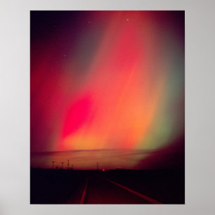 USA, Idaho. Aurora borealis, northern lights at Poster