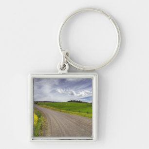 USA, Idaho, Idaho County, Canola Field Key Ring