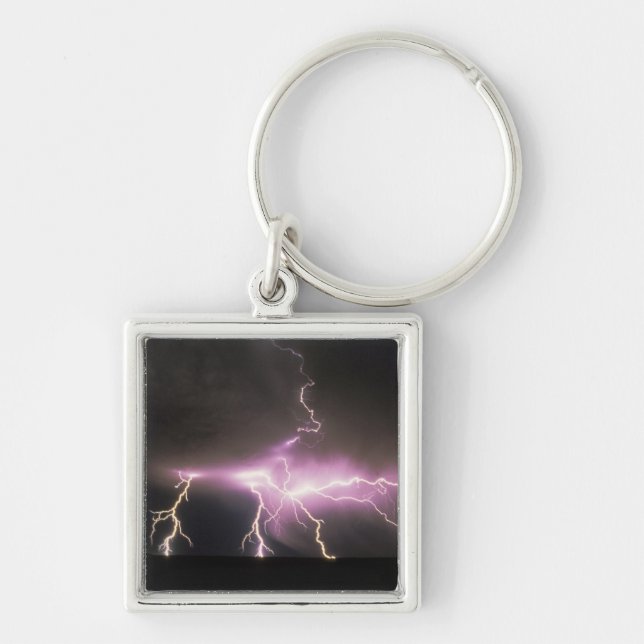 USA, Idaho. Lightning. Key Ring (Front)