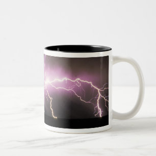 USA, Idaho. Lightning. Two-Tone Coffee Mug