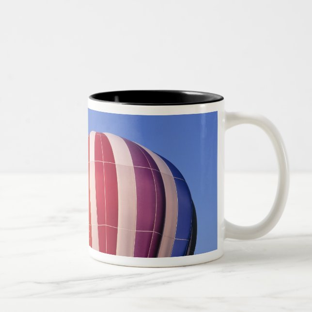 USA, Idaho, Teton Valley. Colourful hot-air Two-Tone Coffee Mug (Right)