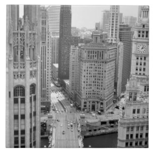 USA, IL, Chicago, Loop from Hotel Ceramic Tile