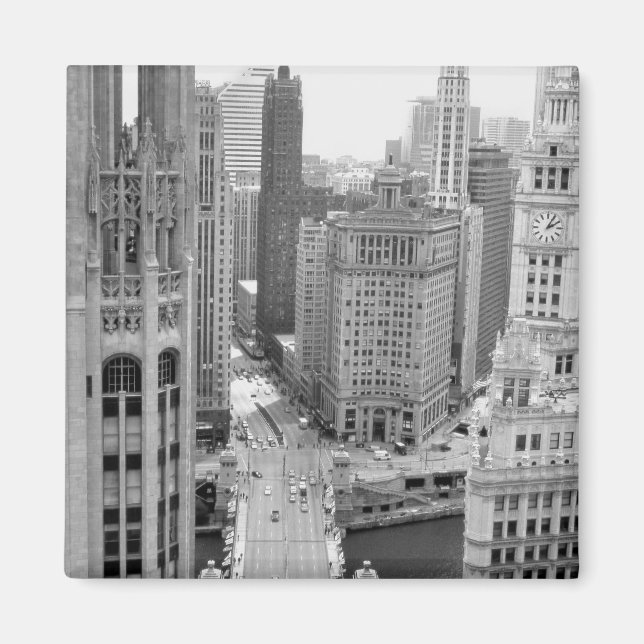 USA, IL, Chicago, Loop from Hotel Magnet (Front)