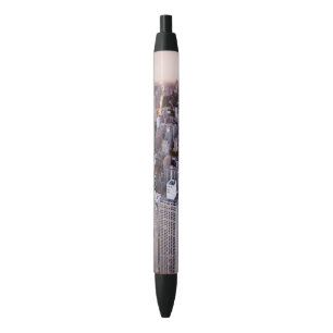 USA, Illinois, Chicago, Aerial view of Lake Black Ink Pen