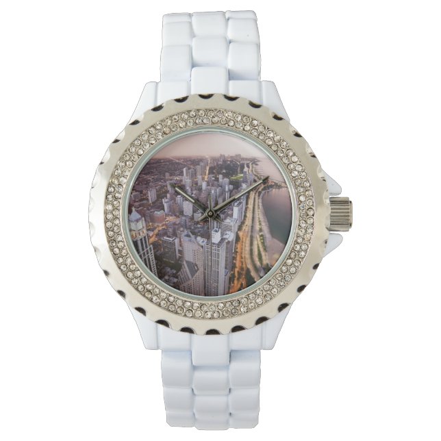 USA, Illinois, Chicago, Aerial view of Lake Watch (Front)