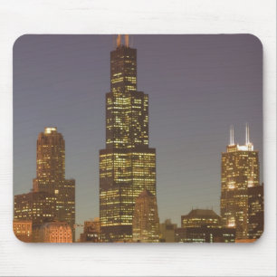 USA, Illinois, Chicago: City Skyline / Evening Mouse Pad