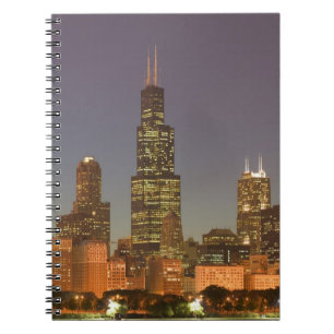 USA, Illinois, Chicago: City Skyline / Evening Notebook