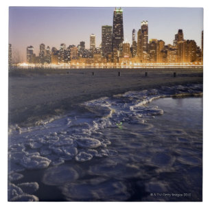 USA, Illinois, Chicago, City skyline from Lake Ceramic Tile