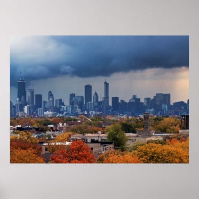 USA, Illinois, Chicago, cityscape Poster (Front)