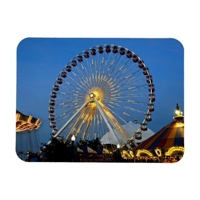 USA, Illinois, Chicago, Cityscapes, Lighted Magnet (Horizontal)