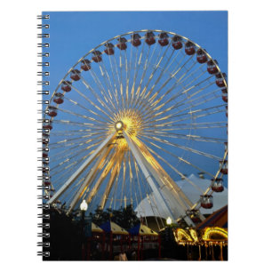 USA, Illinois, Chicago, Cityscapes, Lighted Notebook