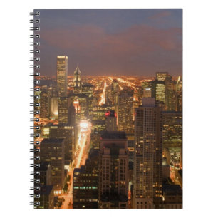 USA, Illinois, Chicago: Evening View of The Loop 2 Notebook