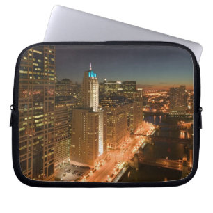 USA, Illinois, Chicago: The Loop: Buildings Laptop Sleeve