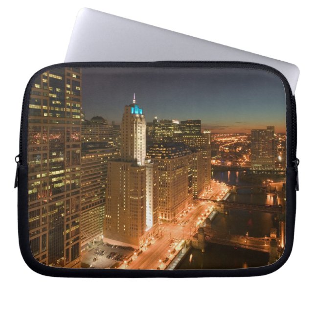 USA, Illinois, Chicago: The Loop: Buildings Laptop Sleeve (Front)