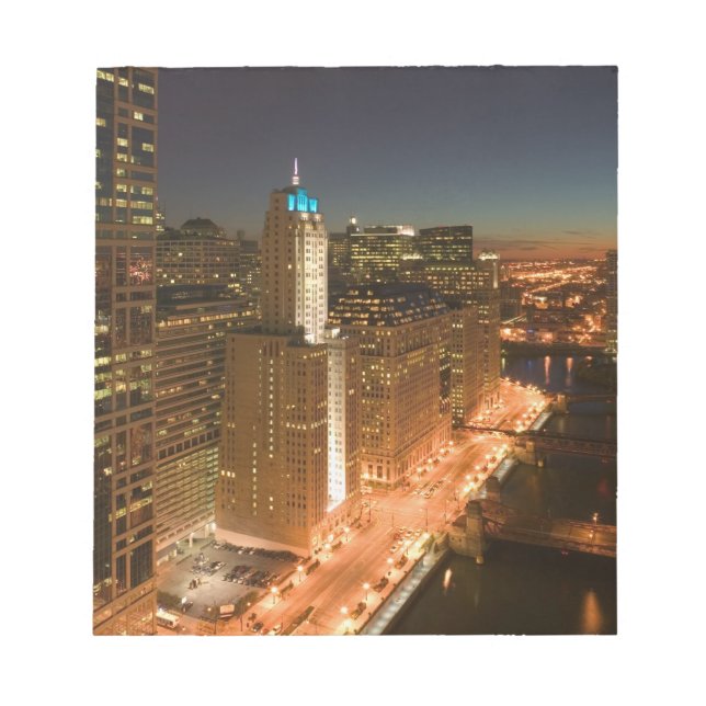 USA, Illinois, Chicago: The Loop: Buildings Notepad (Front)