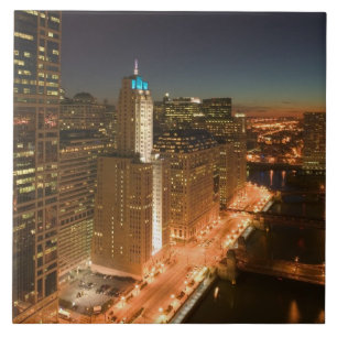 USA, Illinois, Chicago: The Loop: Buildings Tile