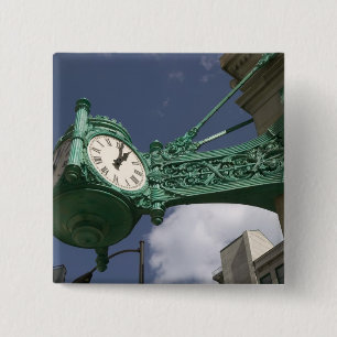 USA, Illinois, Chicago: The Loop: North State 15 Cm Square Badge