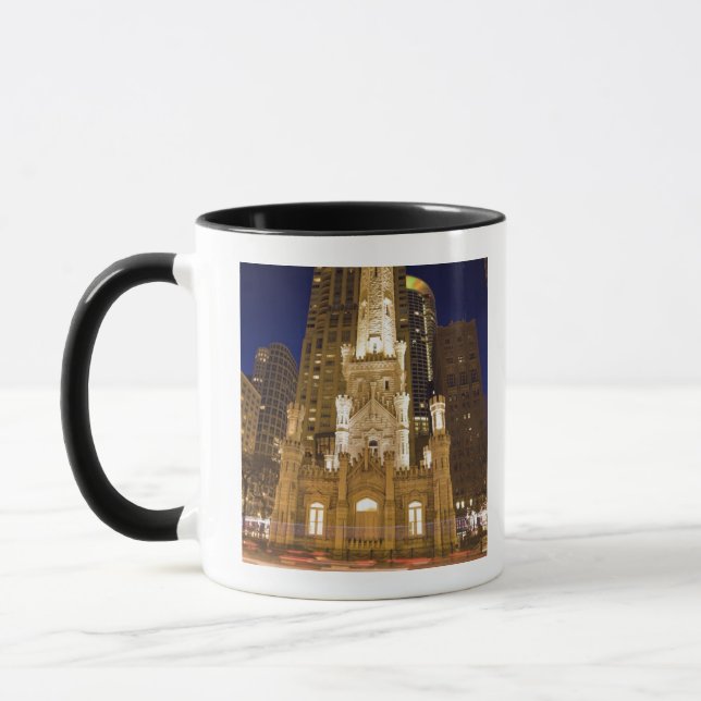 USA, Illinois, Chicago, Water Tower illuminated Mug (Left)