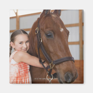 USA, Illinois, Metamora, Portrait of smiling Magnet