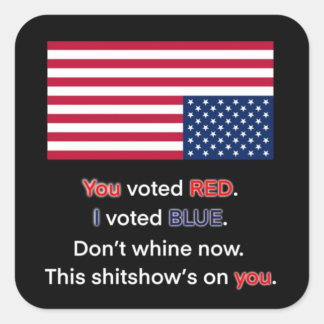 USA in Distress Square Sticker (Front)