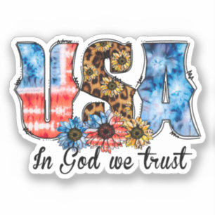USA In God We Trust   Christian   Sunflower