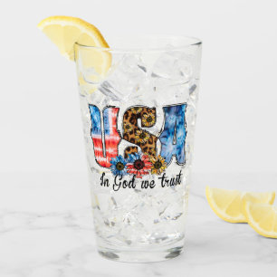 USA In God We Trust   Christian   Sunflower Glass