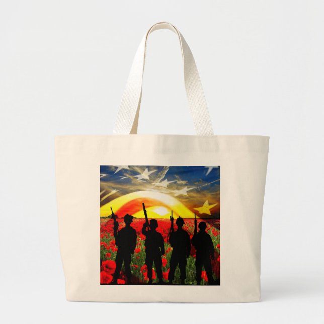 USA In Honour Large Tote Bag (Front)