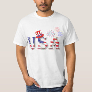 USA in Stars and Stripes T-Shirt