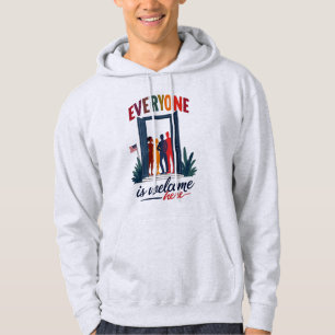 USA Inclusivity for All - Everyone Is Welcome Here Hoodie