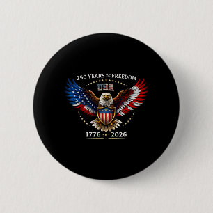 USA Independence 250th Anniversary 1776 2026 6 Cm Round Badge