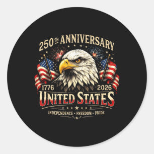 Usa Independence 250th Anniversary 1776 2026 Classic Round Sticker