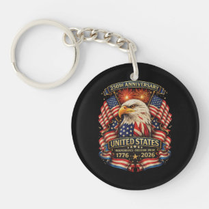 USA Independence 250th Anniversary 1776 2026 Key Ring