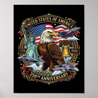 Usa Independence 250th Anniversary 1776 2026 Patri Poster