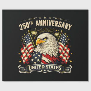 USA Independence 250th Anniversary 1776 2026 Patri Wrapping Paper