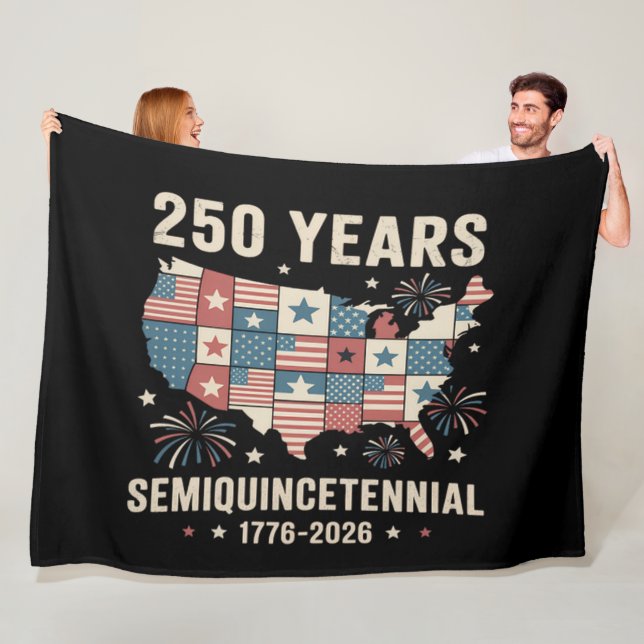 usa independence 250th anniversary fleece blanket (In Situ)