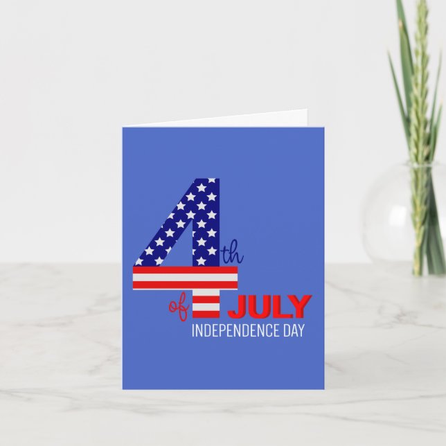 USA Independence Day, 4th of July Card (Front)