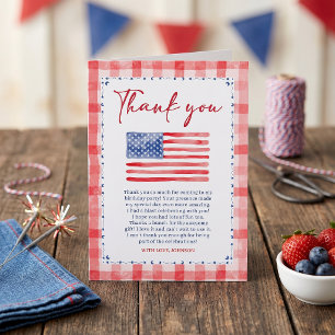 USA Independence Day Birthday Thank You Card