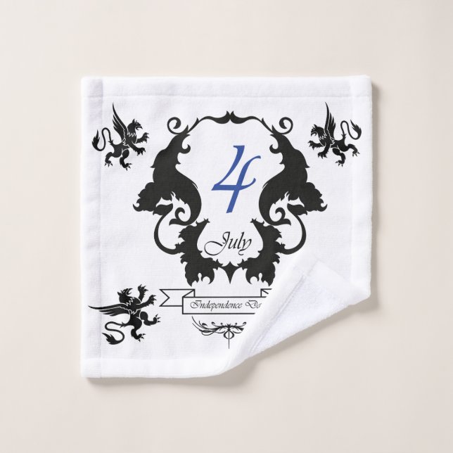 USA Independence Day greeting card Wash Cloth (Wash Cloth)