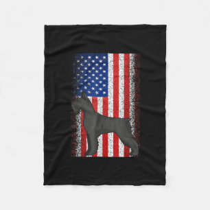 USA Independence Day July 4th American Flag Schnau Fleece Blanket