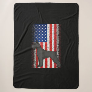 USA Independence Day July 4th American Flag Schnau Sherpa Blanket