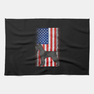 USA Independence Day July 4th American Flag Schnau Tea Towel