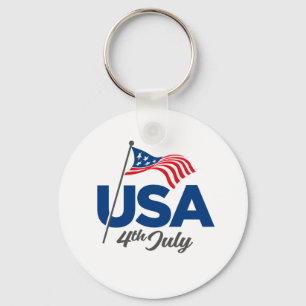 USA Independence Day Key Ring