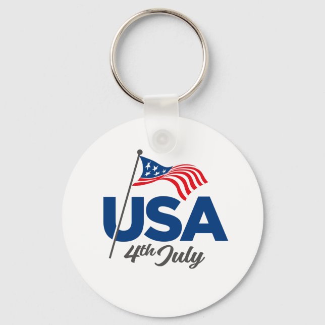 USA Independence Day Key Ring (Front)