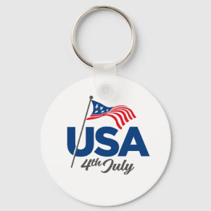 USA Independence Day Key Ring