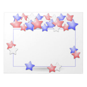 USA Independence Day Patriotic Stars American Notepad