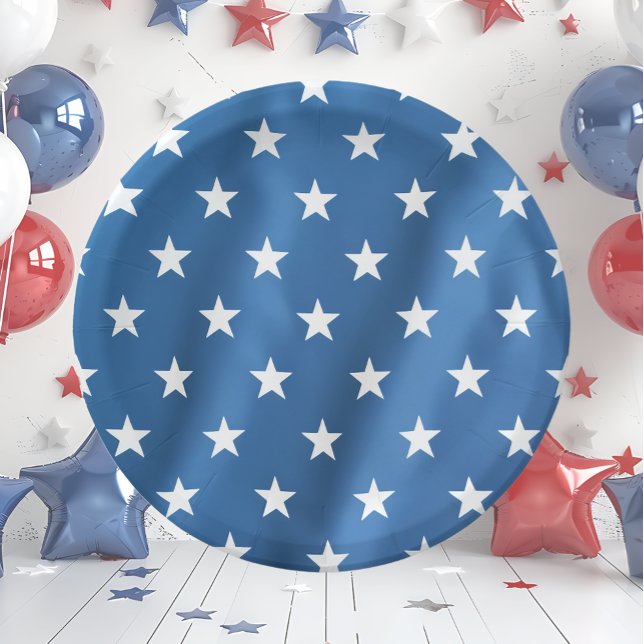 USA Independence Day Stars Paper Plate (Creator Uploaded)
