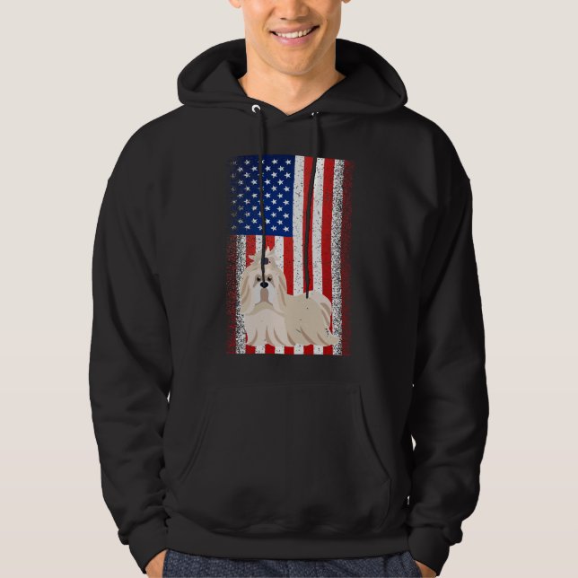 Usa Independence Day Template July 4th American Fl Hoodie (Front)
