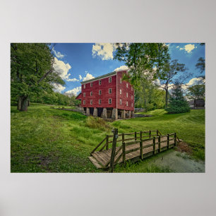 USA, Indiana, Cutler. Adams Mill Poster