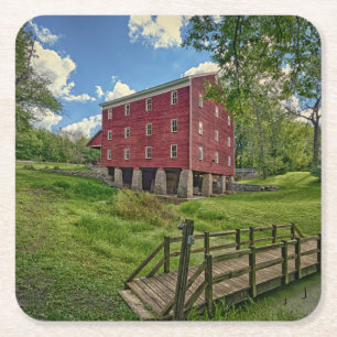 USA, Indiana, Cutler. Adams Mill Square Paper Coaster