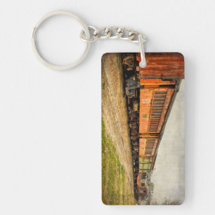 USA, Indiana. The North Mudson Railroad Museum Key Ring